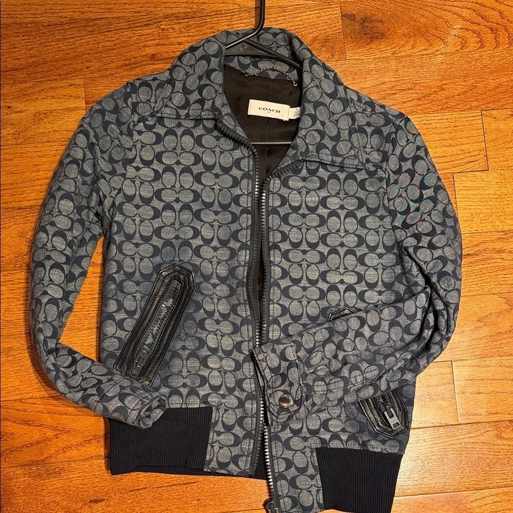 Coach Navy Circle Pattern Jacket